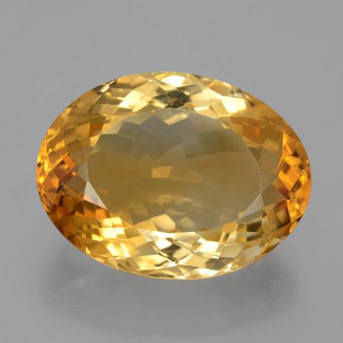 Citrine doré naturelle coupe ovale, 13,42 ct, VVS