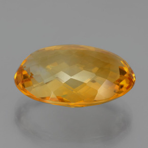 Citrine doré naturelle coupe ovale, 15,93 ct, VVS