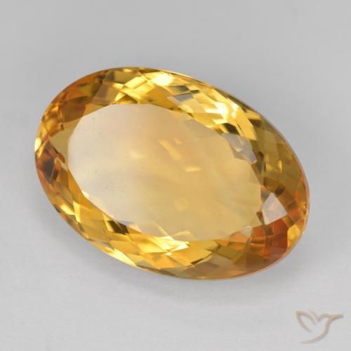 Citrine Doré foncé naturelle ovale, 11.75 ct, VVS