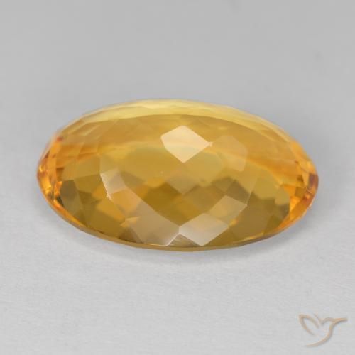 Citrine Doré foncé naturelle ovale, 11.75 ct, VVS