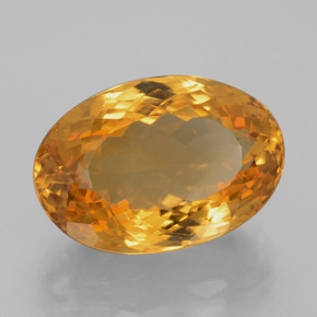 Citrine Or orange foncé naturelle Coupe ovale, 13.02 ct, VVS