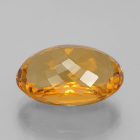 Citrine Or orange foncé naturelle Coupe ovale, 13.02 ct, VVS