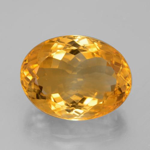 Citrine Doré-orange foncé naturelle Coupe ovale, 13.82 ct, VVS