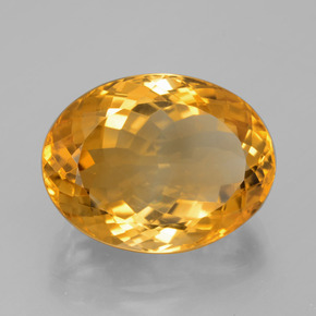 Citrine Doré-orange foncé naturelle Coupe ovale, 13.82 ct, VVS