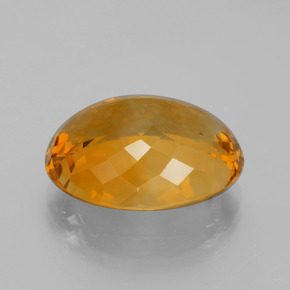 Citrine Doré-orange foncé naturelle Coupe ovale, 13.82 ct, VVS