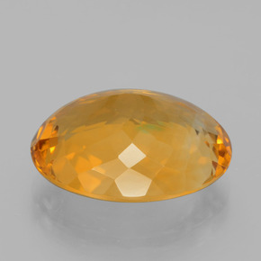 Citrine doré naturelle coupe ovale, 12,91 ct, VVS
