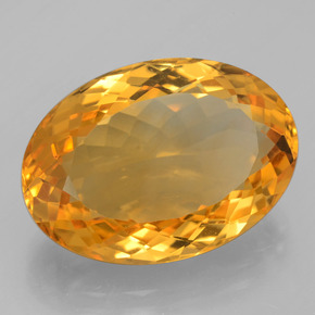 Citrine doré naturelle coupe ovale, 14,30 ct, VVS