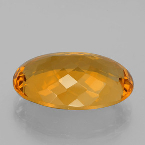 Citrine doré naturelle coupe ovale, 14,30 ct, VVS