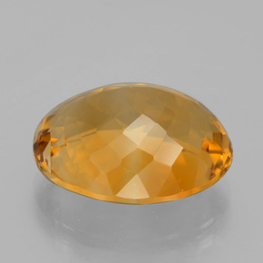 Citrine doré naturelle coupe ovale, 14,44 ct, VVS
