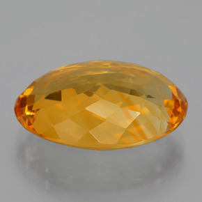Citrine doré naturelle coupe ovale, 14,86 ct, VVS