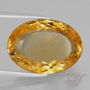 Citrine doré foncé naturelle coupe ovale, 15,65 ct, VVS