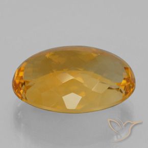 Citrine doré foncé naturelle coupe ovale, 15,65 ct, VVS