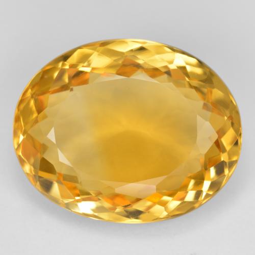 Citrine doré naturelle coupe ovale, 15,91 ct, VVS