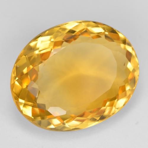 Citrine doré naturelle coupe ovale, 15,91 ct, VVS