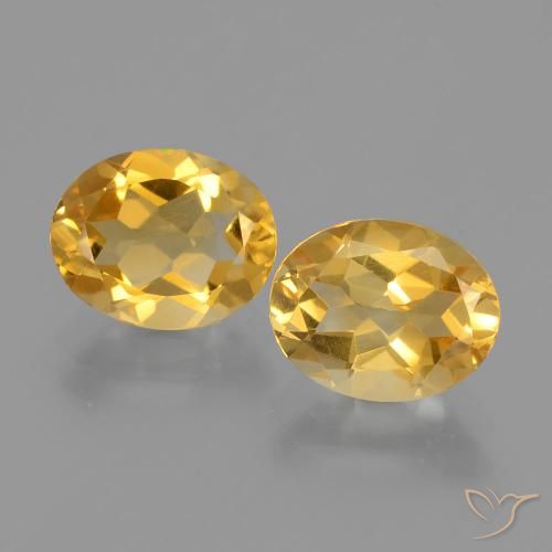 3.26ctw Naturel Or moyen Citrine, ovale, VVS-VS