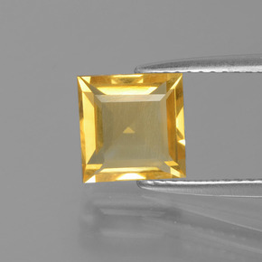 Citrine or naturelle carré, 1,77 ct, VVS-VS