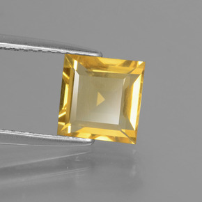 Citrine or naturelle carré, 1,77 ct, VVS-VS
