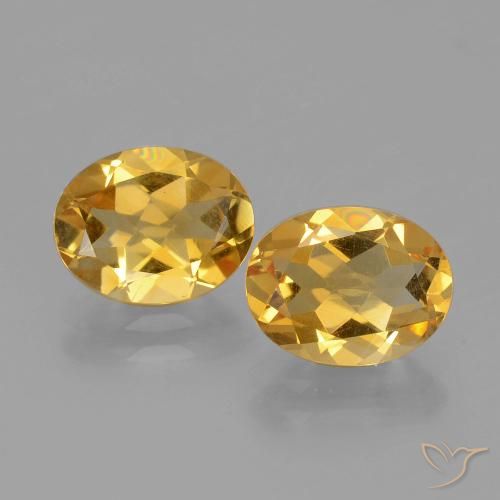 3.20ctw Naturel Doré profond Citrine, ovale, VVS-VS