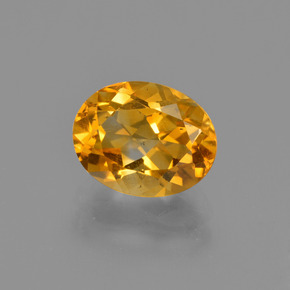 Citrine Jaune doré naturelle Coupe ovale, 1.83 ct, VS