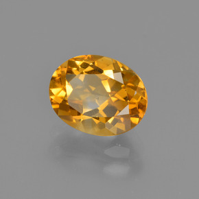 Citrine Jaune doré naturelle Coupe ovale, 1.83 ct, VS