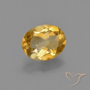 Citrine doré naturelle coupe ovale, 1,40 ct, VVS-VS