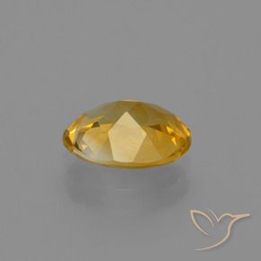 Citrine doré naturelle coupe ovale, 1,40 ct, VVS-VS