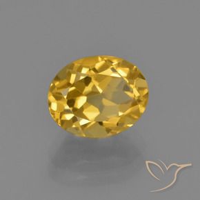 Citrine Orange doré profond naturelle ovale, 2.09 ct, VVS-VS