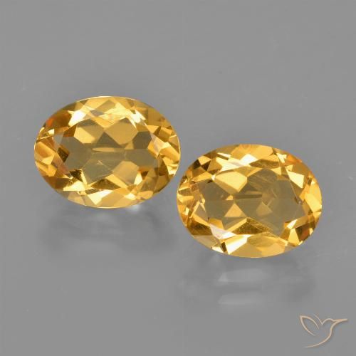 3.14ctw Naturel Orange doré profond Citrine, ovale, VVS-VS