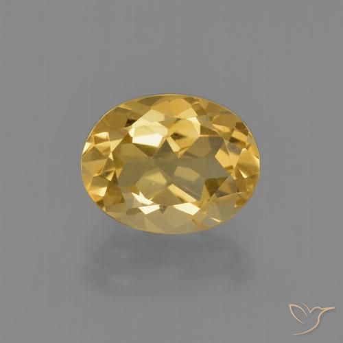 Citrine Or moyen naturelle ovale, 1.90 ct, VVS-VS