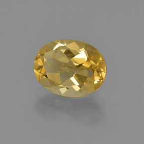 Citrine doré naturelle coupe ovale, 1,72 ct, VS