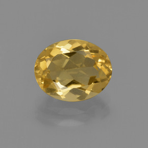 Citrine Jaune doré naturelle Coupe ovale, 1.91 ct, VS