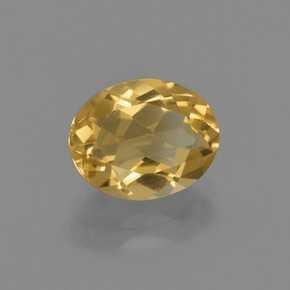 Citrine Jaune doré naturelle Coupe ovale, 1.91 ct, VS
