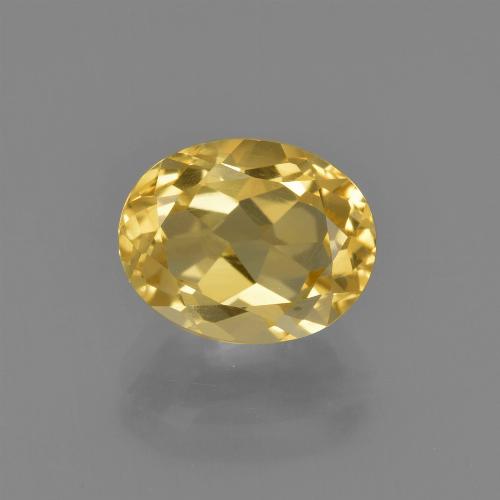 Citrine Doré léger naturelle Coupe ovale, 2.09 ct, VVS-VS