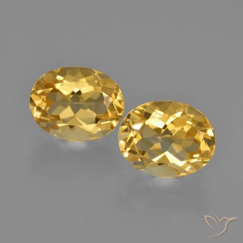 3.95ctw Naturel Doré Citrine, ovale, VVS-VS