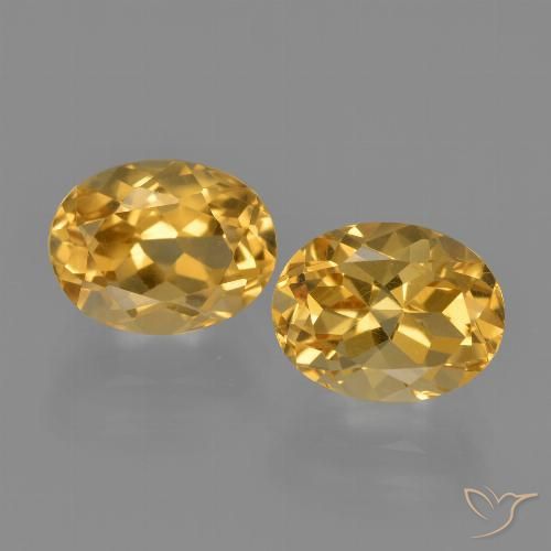 4.13ctw Naturel Orange-or léger Citrine, ovale, VVS-VS