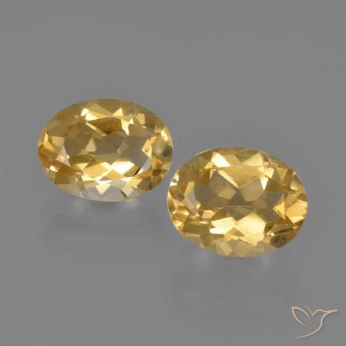 3.41ctw Naturel Orange-or Citrine, ovale, VVS-VS