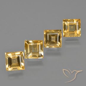 Achetez naturel 5.06ct Doré moyen-foncé Citrine gems, Carré, En provenance Brésil chez GemSelect. En stock, livraison internationale!