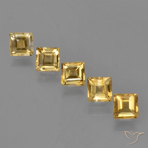 Achetez naturel 4.77ct Doré Citrine gems, Carré, En provenance Brésil chez GemSelect. En stock, livraison internationale!