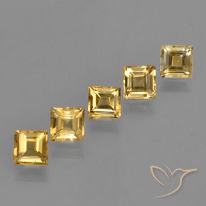 Achetez naturel 4.77ct Doré Citrine gems, Carré, En provenance Brésil chez GemSelect. En stock, livraison internationale!