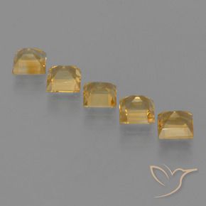 Achetez naturel 4.77ct Doré Citrine gems, Carré, En provenance Brésil chez GemSelect. En stock, livraison internationale!