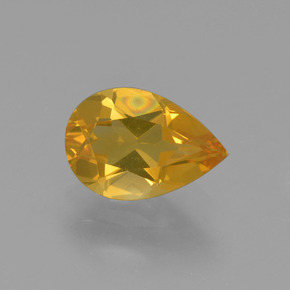 Citrine Jaune doré naturelle En forme de poire, 1.18 ct, VS