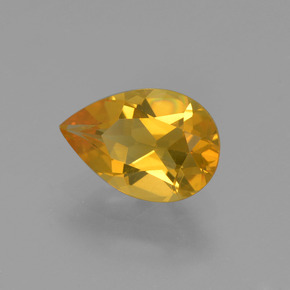 Citrine Jaune doré naturelle En forme de poire, 1.18 ct, VS