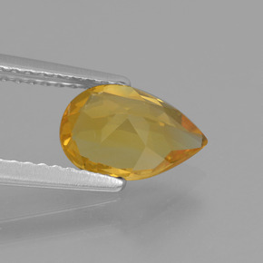 Citrine Jaune doré naturelle En forme de poire, 1.18 ct, VS