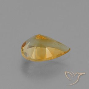 Citrine Or orange foncé naturelle En forme de poire, 1.09 ct, VS