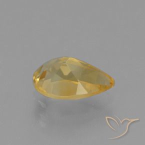 Citrine Or orange foncé naturelle En forme de poire, 1.25 ct, VVS-VS