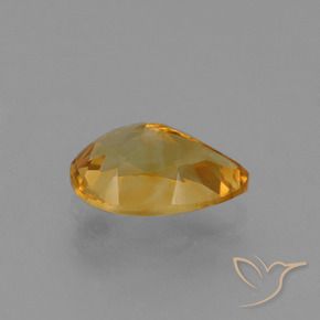 Citrine Orange-or naturelle En forme de poire, 1.28 ct, VVS