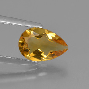 Citrine Or-orange moyen naturelle En forme de poire, 1.04 ct, VVS
