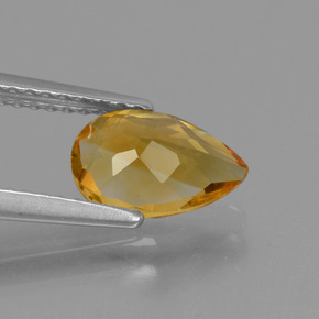 Citrine Or-orange moyen naturelle En forme de poire, 1.04 ct, VVS