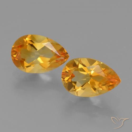 Shop natural 2.38ct Doré-orange foncé Citrine gems, En forme de poire, from Brésil at GemSelect. In stock, global shipping!