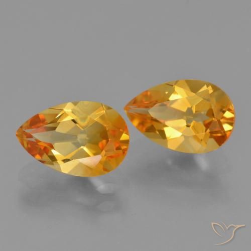 Shop natural 2.38ct Doré-orange foncé Citrine gems, En forme de poire, from Brésil at GemSelect. In stock, global shipping!